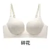 Lencería Francesa Sexy sin Costuras para Mujeres de Busto Pequeño Push-up para que Parezca Más Grande Soporte de Aro Inalámbrico Engrosado para Prevenir la Caída Lateral del Busto Sujetador Elevador
