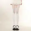 Calcetines Cortos con Adorno de Encaje, Calcetines de Algodón con Cordones Estilo Jk, Calcetines Largos Huecos Estilo Ballet Moldeadores de Piernas, Calcetines Versátiles para Pantorrilla