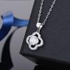 Venta al por mayor del fabricante Colgante de Zirconia de un quilate Collar de trébol de cuatro hojas Joyería para mujer Collar europeo y americano Collar de plata de ley 925