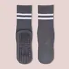 Calcetines de Yoga para Mujer, Antideslizantes con Puntos de Goma, de Media Pantorrilla para Interiores, Casual para Exteriores, Estilo Coreano, Calcetines Deportivos Doble Barra para Maternidad