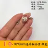 Mini Bisagra Pequeña Dorada de 4 Puntos 6 Puntos Esquina Redondeada Cadena Bisagra de Hierro Apertura Plana Caja de Joyería Bisagra Plegable de Cobre Accesorios de Ferretería Bisagra
