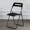 Silla Plegable con Respaldo para Verano, Adecuada para Hogar, Oficina, Estudio, Dormitorio, Reunión, Silla de Computadora, Balcón, Portátil, Individual, Sencilla