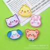 Dibujos animados lindos cabeza de animal línea brillante accesorios de resina diy gel de crema material para pasador de pelo agujero zapatos al por mayor