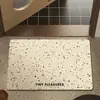 Tapete de Chão de Lama Diatomácea Estilo Japonês Coreano Toque de Alta Qualidade Secagem Rápida Resistente a Manchas Banheiro Tapete Antiderrapante Absorvente de Óleo Absorvente de Água Tapete de Chão para Banheiro