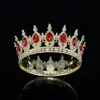 Tiara Barroca Transfronteriza de Aleación Gota de Agua Corona Grande Corona de Novia Corona de Cumpleaños Decoración de Pastel Accesorios de Boda