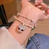 Pulsera tejida de Gato con Ojos Grandes Dopamina de Verano, Nicho de Moda, Versátil, Dulce, Fresca y de Diseño