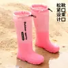 Galochas Infantis para Meninos e Meninas, Alunos do Ensino Fundamental, Antiderrapantes, Impermeáveis, Forradas com Lã, Sapatos de Borracha Quentes, Botas Curtas para Crianças Maiores em Dias Chuvosos