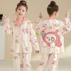 Comercio Exterior Pijamas Nuevos para Niños Niños Otoño e Invierno Algodón Puro Manga Larga Lindos Ropa para Niños Ropa para el Hogar con Aire Acondicionado Venta al por Mayor