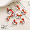 Serie Roja Cuentas Redondas de Cerámica Lindas Flor de Amor Oso Pez Mariposa Cuentas DIY Accesorios para Collar Pulsera Hechos a Mano