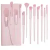 Conjunto de Pincéis de Maquiagem Rosa Batimento Cardíaco 12 Peças Ins Maquiagem Feminina Ferramenta de Maquiagem Macia Conjunto Pincel Cangzhou