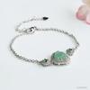 Pulsera de Jade Grado A Natural Guan Yu Jade Agua Azul Pulsera de Cuentas de Buda Nuevo Estilo Chino Venta al por Mayor Dropshipping S4092304L