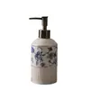 Botellas dispensadoras de cerámica de alta gama para loción, con una sensación premium, botellas dispensadoras de gel antibacterial y champú tipo prensa, diseño de nicho estilo americano