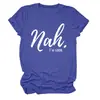 Não, estou bem Amazon Wish Site Independente Moda Casual Personalizada Camiseta Feminina Gola Redonda Manga Curta Exportação