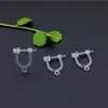 Accesorios para las orejas DIY, resina transparente invisible, resorte en forma de U, clip para las orejas, sin dolor, hecho a mano, material para pendientes al por mayor