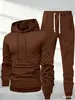 Conjunto de Sudadera con Capucha y Pantalones Deportivos para Hombre Talla Europea para Primavera y Otoño, Ropa Deportiva Casual Versátil