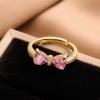 Anillo de Cobre Electrochapado en Oro Real para Mujer Nicho de Lujo de Gama Alta Accesible Anillo Abierto que No se Desvanece Ins Venta al por Mayor Sudeste Asiático Transfronterizo