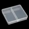 Caixa Pequena Vazia Transparente com Tampa Articulada para 2 Compartimentos, Caixa Embalagem para Brinquedos, Organizador de Peças de Ferragens, Caixa Organizadora de Joias e Nail Art