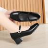 Sapatos Mary Jane, Sapatilhas de Um Botão para Mulheres, Sapatos Rasos de Couro para Primavera e Outono, Sapatos Femininos para o Trabalho, Sapatos de Trabalho com Solado Macio, Entrega de Fábrica