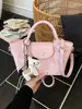 2026 Bolso de Mano de Moda Estilo Coreano con Colores Sólidos Contrastantes, Diseño Simple y Elegante, Textura de Color Sólido, Bolso de Hombro y Cruzado