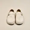 Moda Retro Birkenstock Nueva para Primavera 2026 para Mujer, Punta Redonda Slip-On con Hebilla de Cinturón, Tacón Oculto, Zapatos Casuales Versátiles
