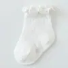 Calcetines para Niños, Calcetines de Malla Finos de Verano para Bebé, Calcetines para Niños con Borde Fruncido, Calcetines para Niñas, Calcetines de Algodón de Color Sólido para Bebé