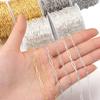 Ferro revestido de cobre corrente de clipe de papel longo e plano cor retenção de galvanoplastia corrente plana oval para clavícula acessórios de joias DIY feitos à mão
