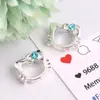 Nuevo Hueco Simple Gato KT Alta Transparencia Agujero Recto Puede Insertar Bolígrafo DIY Cadena para Teléfono Llavero Cadena para Bolsa Accesorios de Joyería