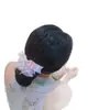 Grampo de Cabelo Laço de Renda Rosa Doce para Mulheres, Acessório de Cabelo de Cetim Estilo Princesa Lolita, Presilha Lateral para Cabelo