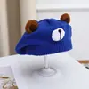 Gorro de Bebé para Primavera y Otoño, Boina de Lana Tejida Fina, Adorable Gorro de Artista para Niños y Niñas, Moderno