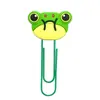 Clips para Papel Grandes en Forma de Rana Más Vendidos, Material de Oficina Creativo y Lindo, Pines en Forma de U, Marcadores de Libros de Dibujos Animados de PVC
