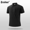 Verano Nuevo Seda de Hielo T Estampado a Cuadros Sin Marcas Camiseta POLO para Hombre Lasel Deportes Casual Secado Rápido Costuras Camiseta de Manga Corta