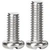 Tornillos de Acero Inoxidable 304 con Cabeza Redonda Phillips, Tornillos de Cabeza Plana Phillips, Tornillos al por Mayor M2M2.5M3M4M5
