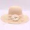 Sombrero de Verano para Mujer para la Costa Sombrero de Sol para Vacaciones Sombrero de Playa Sombrero de Paja de Ala Ancha para Viajes al Aire Libre Moda Coreana Sombrero de Sol
