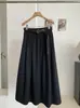 Falda Simple de Corte A KEKEZOON para Mujer, Artística y Fresca, Textura de Algodón Tencel, Adelgazante, Falda de Paraguas con Dobladillo Ancho, Moderna 8780