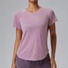 Caijue Cross-Border Nova Roupa de Yoga Feminina Camiseta de Manga Curta Solta Respirável Casual Profissional Roupas para Corrida Fitness para Mulheres