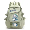 Mochila de Dibujos Animados Anime Tiburón Chica Gawr Gura, para Niños y Niñas, Estudiantes de Primaria y Secundaria, Gran Capacidad, Bolso Escolar Casual