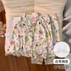 Pijama de Algodão Yunduo Feminino Primavera, Outono e Verão 2025 Novo Conjunto de Calça Manga Longa Doce Desenho Animado Menina Roupas de Casa