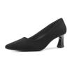 Sapatos de Salto Alto em Camurça Rm-703 para Mulheres com Salto Grosso, Novo Estilo Primavera e Outono 2026, Adequados para Estudantes de Etiqueta, Trabalho de Escritório, Sapatos Versáteis para o Dia a Dia