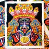 Amuleto Nepales de Grano Grueso Pintado a Mano Thangka Caja Gahu Pintura Colgante de Buda Zaki Lam Collar