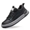 2026 nuevas zapatillas de skate para hombre suela gruesa piel genuina casual de moda para hombre zapatos casuales para deportes al aire libre zapatillas de skate para hombre venta al por mayor