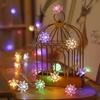Luzes Piscantes LED Estilo Camping ao Ar Livre Festival Floco de Neve Estrela de Cinco Pontas Bola de Bolhas Bola Branca Pequena Gota d'Água Flor de Cerejeira Cordão de Luz Colorido