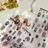 Adesivos para Unhas Halloween Tensor Caveira M1295 Estilo Escuro Teia de Aranha Coração Cruz Adesivos de Unha