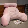 Almofada de cabeceira de seda gelada bolsa macia travesseiro de suporte lombar travesseiro de encosto grande para sofá cama para brincar com celular para ler removível e lavável