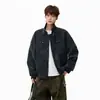 Chaqueta de motocicleta de cuero PU roja estilo americano para hombre, colección otoño/invierno 2026, moderna y elegante, con un look sofisticado y cool