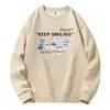 Suéter nuevo de cuello redondo para primavera y otoño, abrigo holgado de manga larga para hombre, camiseta juvenil de pareja estilo Ins, primavera y otoño