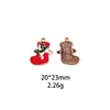 Calcetines de Papá Noel, Cascabeles, Sombreros, Accesorios de Joyería de Aleación para Manualidades, Accesorios para el Cabello Transfronterizos, Colgantes para Llaveros