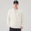 Sudadera Cardigan para Hombre 2026 Primavera y Otoño Nueva Chaqueta Pesada de Botones con Cuello en V Estilo Americano Chaqueta Pesada de Moda Venta al por Mayor