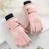 Guantes de Esquí para Mujer, Diseño de Cachorro de Dibujos Animados, Ciclismo al Aire Libre para Estudiantes, A Prueba de Frío, Forrados de Felpa, Engrosados, Compatibles con Pantalla Táctil, Guantes Cálidos de Invierno