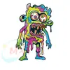 Pegatinas de Tatuaje de Dibujos Animados de Halloween Coloridas Transfronterizas para Niños, Fiesta Festiva Divertida Impermeables y Resistentes al Sudor Realistas