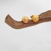 Pendientes de textura de temperamento exquisito retro transfronterizo, pendientes femeninos de acero de titanio de oro de 18 quilates que no se decoloran, pendientes de joyería al por mayor